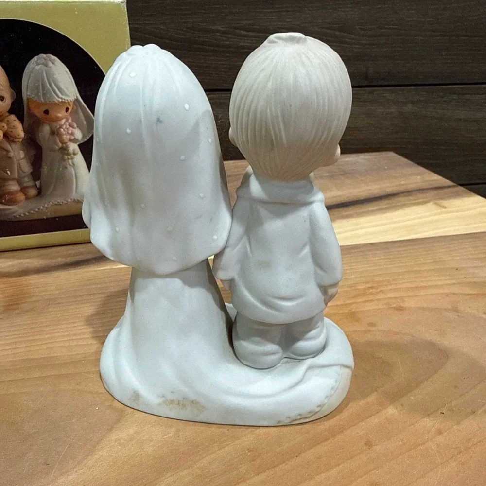 Precious Moments Cream Bride and Groom Wedding Figurine Cake Topper